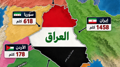 العراق-على-خريطة-المنطقة.-كيف-تتوزع-حدوده-بين-6-دول؟