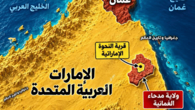 أغرب-خريطة-في-الشرق-الأوسط.-أراضٍ-إماراتية-تحيط-بمنطقة-عُمانية-وداخلها-قرية-إماراتية